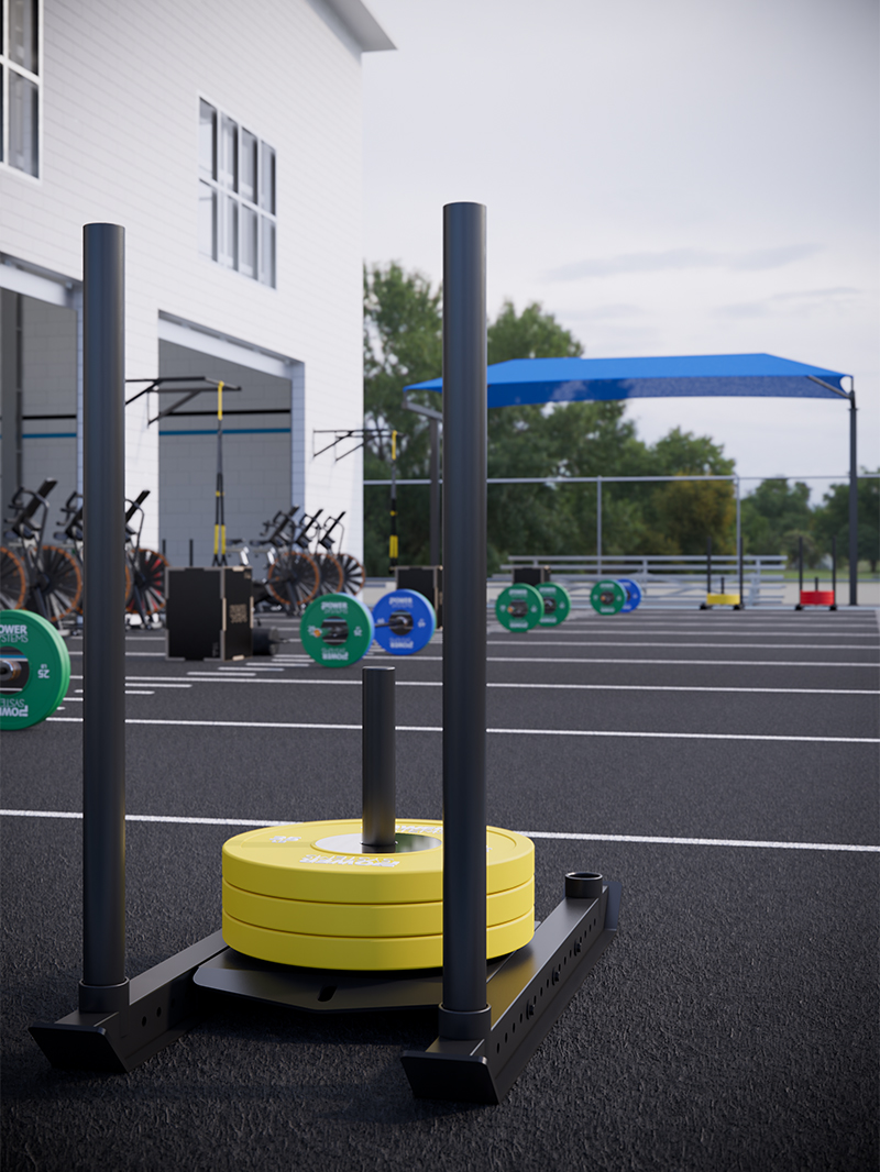 Sled Closeup in Outdoor Training Area